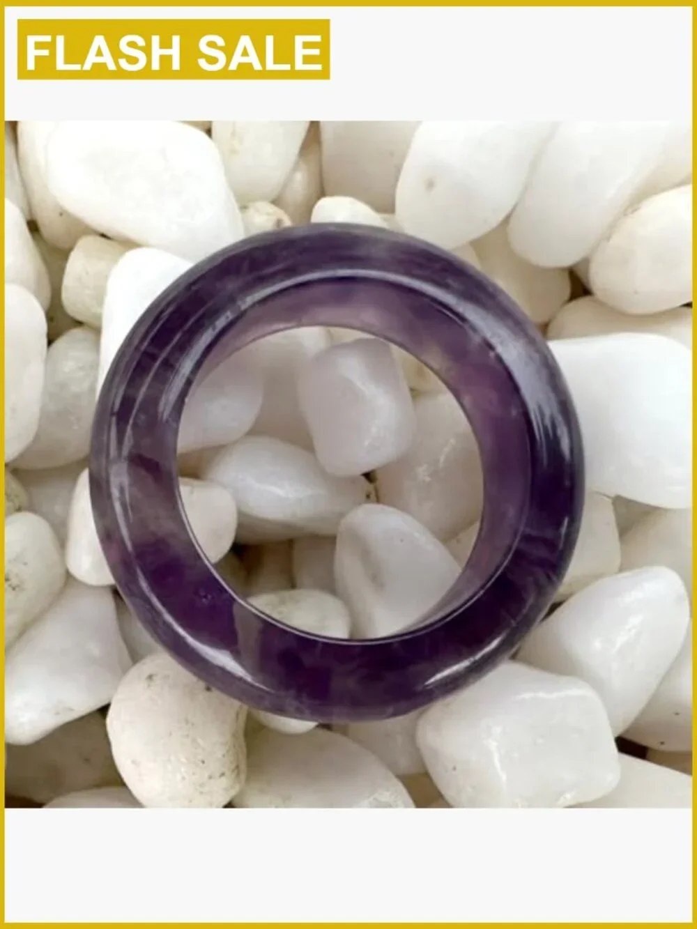 Natural Amethyst Raw Stone Ring Hand Carved Solid Crystal Band Size 7